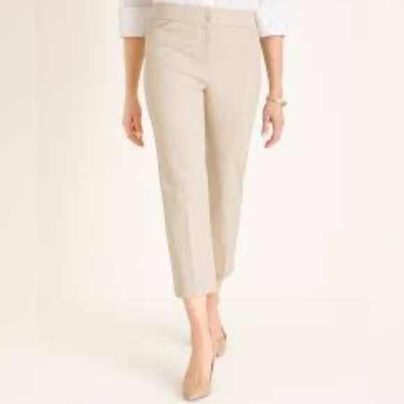 Chico's Pants - Chico's Tan Ankle Cropped Tailored Fit Pants
